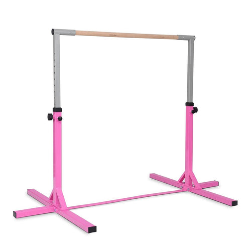 Adjustable Gymnastics Bar Horizontal Bar for Kids, Pink