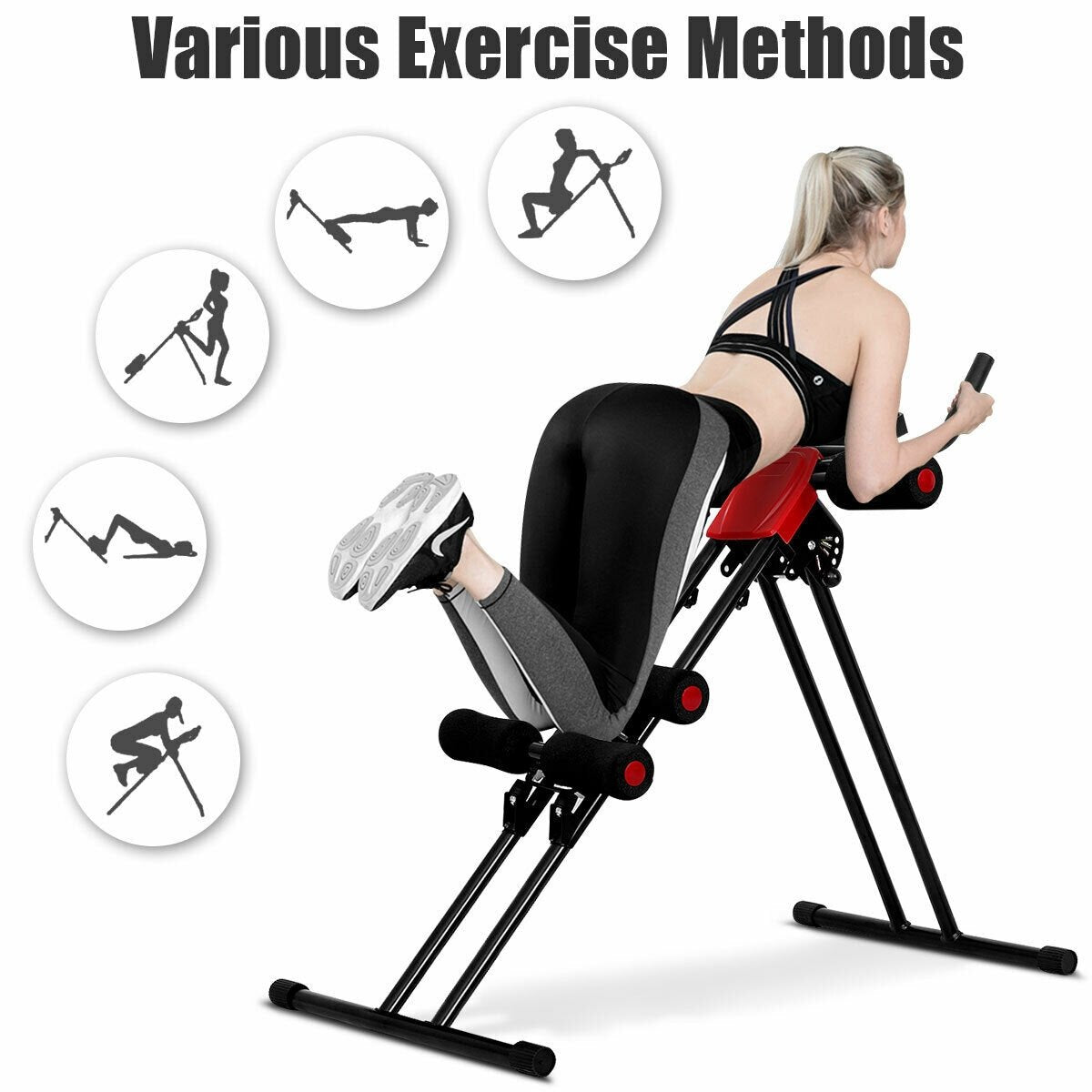 Abdominal Workout Equipment with LCD Monitor for Home Gym, Black at Gallery Canada