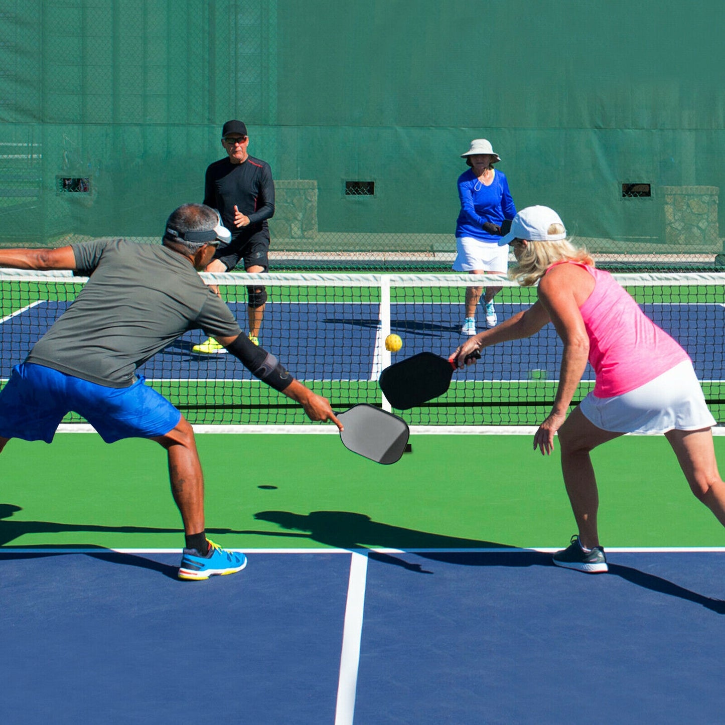 22 Feet Portable Pickleball Net Set, Indoor Outdoor Game, Black Sport Equipments at Gallery Canada