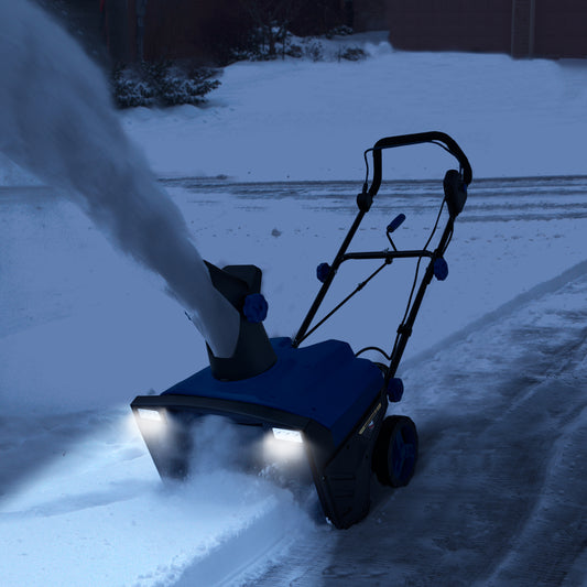 20 Inch 120V 15Amp Electric Snow Thrower with 180° Rotatable Chute, Blue Snow Removal Blue at Gallery Canada