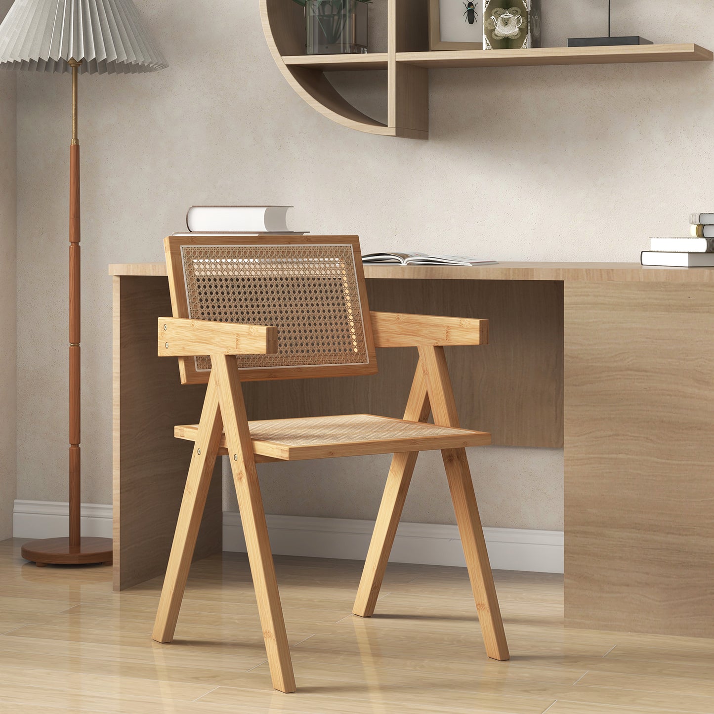 Set Of 2 Rattan Accent Chairs, Natural Bamboo Frame, Natural Accent Chairs at Gallery Canada