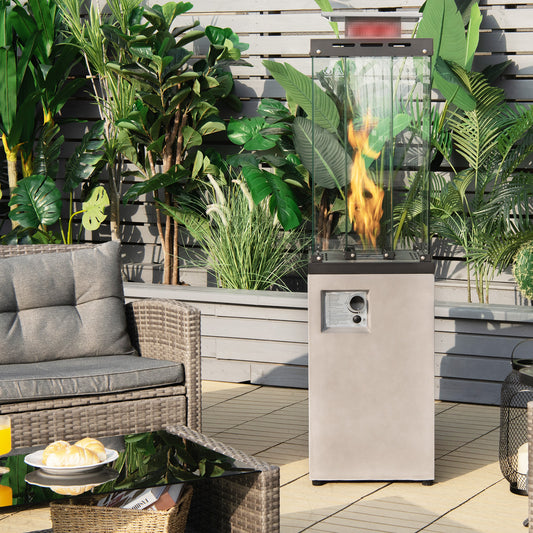 41,000 BTU Propane Patio Heater, Metal Hood, Gray Patio Heaters Gray at Gallery Canada