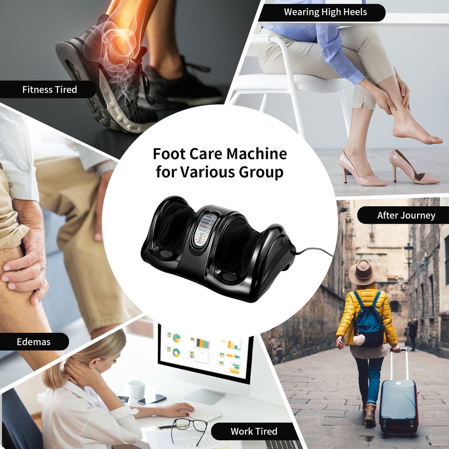 Shiatsu Foot Massager With High Intensity Rollers, Black Foot Massager at Gallery Canada