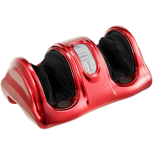 Therapeutic Shiatsu Foot Massager with High Intensity Rollers, Dark Red