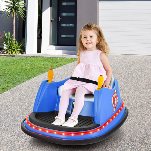 12V Kids Ride On Bumper Car, Flashing Lights, Blue Powered Ride On Toys Blue at Gallery Canada