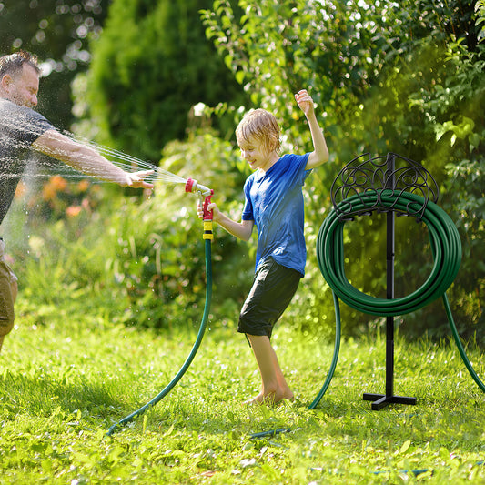 Detachable Freestanding Hose Holder, Outdoor Yard Garden, Black Garden Tools Black at Gallery Canada