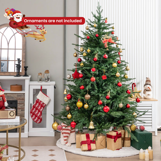 Pre-Lit Christmas Tree, 6ft, 280 Warm White LED Lights, 8 Modes, Green Christmas Tree Green at Gallery Canada