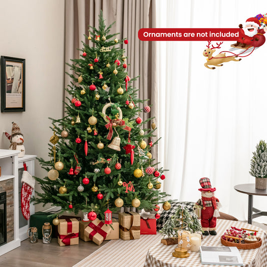 Pre-Lit Christmas Tree, 280 Warm White LED Lights, 8 Modes, 7 ft, Green Christmas Tree Green at Gallery Canada