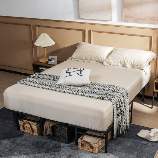 Full/King Size Folding Steel Platform Bed Frame for Kids and Adults-Full Size, Black Folding Beds Full Size at Gallery Canada