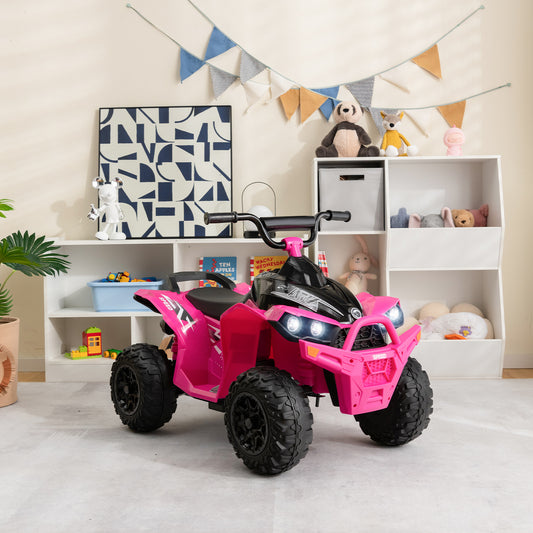 12V Kids Ride On ATV with High/Low Speed and Comfortable Seat, Pink Powered Ride On Toys Pink at Gallery Canada