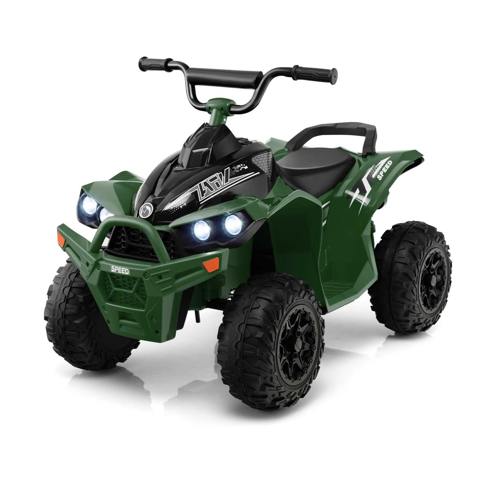 12V Kids Ride On ATV with High/Low Speed and Comfortable Seat, Army Green Powered Ride On Toys at Gallery Canada