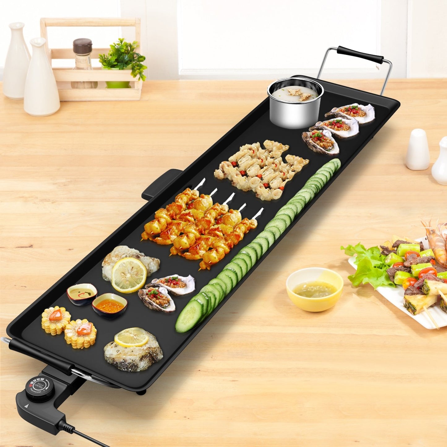 35 Inch Electric Griddle with Adjustable Temperature - Gallery Canada