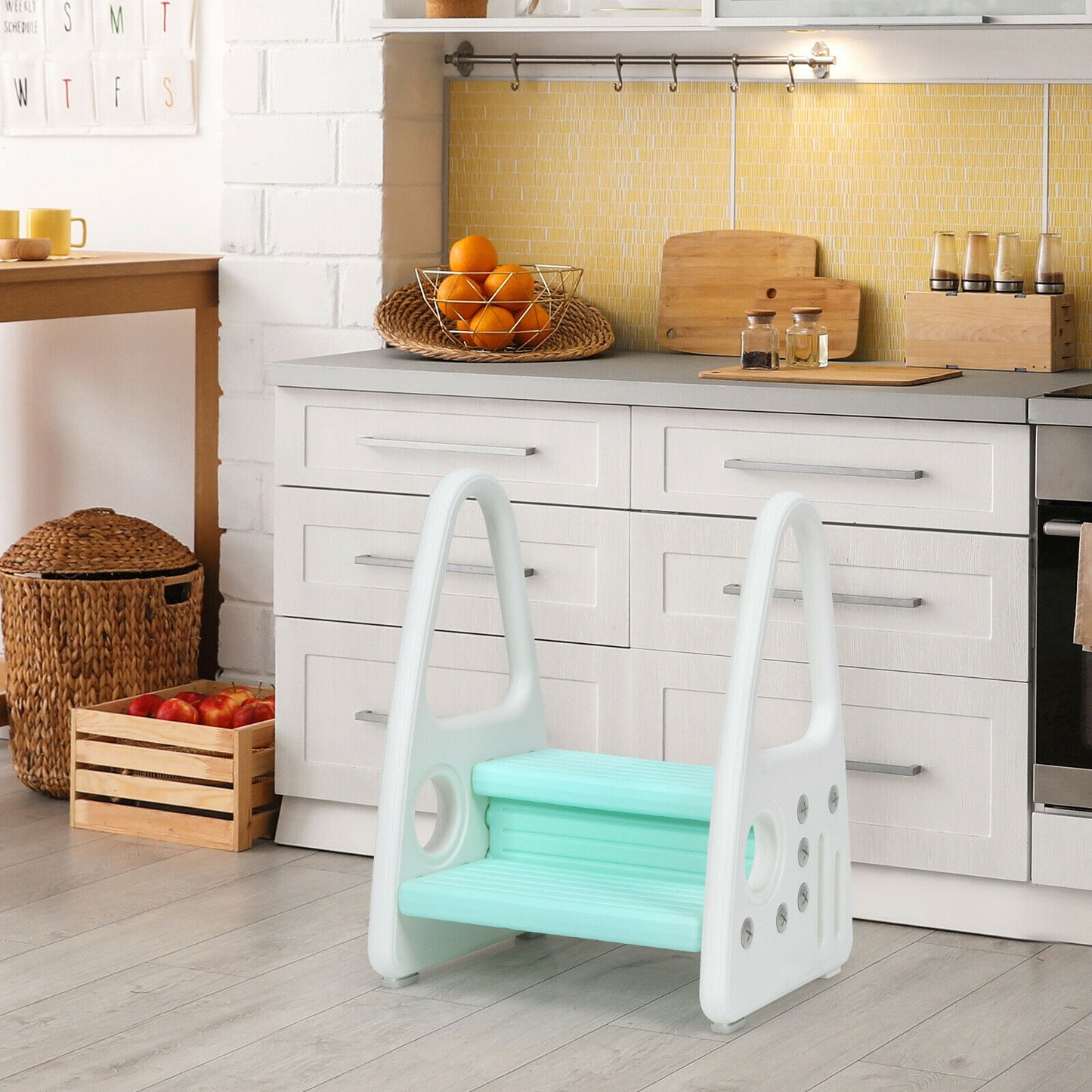 Kids Step Stool With Armrest, Blue Toddler & Kids Furniture at Gallery Canada