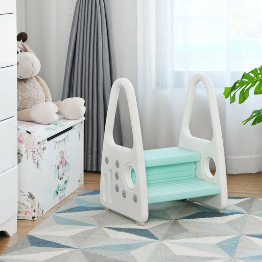 Kids Step Stool With Armrest, Blue Toddler & Kids Furniture Blue at Gallery Canada
