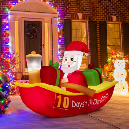 7 Feet Long Christmas Inflatables with Navigation Light