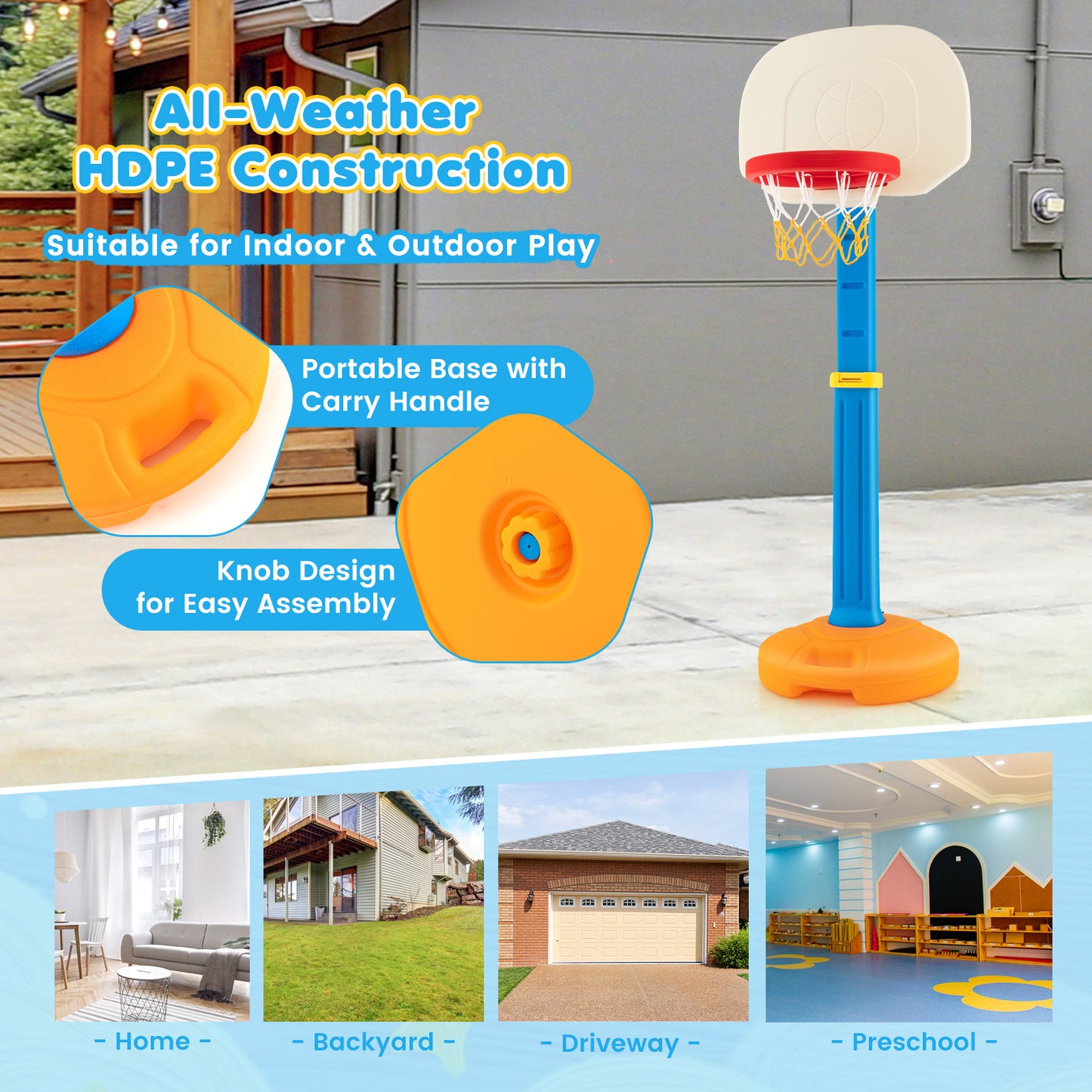 Kids Basketball Hoop Stand, Multicolor Toy Sports at Gallery Canada