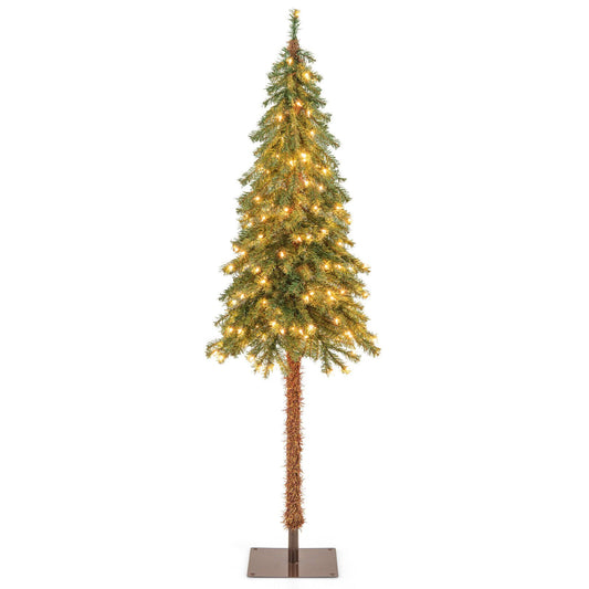6 Feet Pre-Lit Artificial Christmas Tree with 442 Branch Tips and 175 Lights, Green