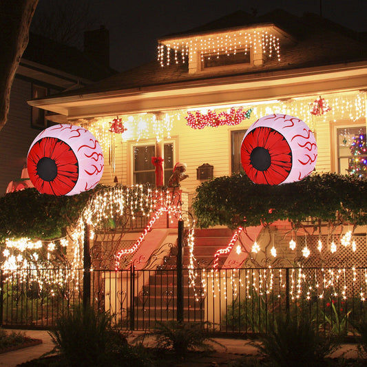 2 Pack 3 Feet Halloween Inflatable Eyeballs, Red Halloween Red at Gallery Canada