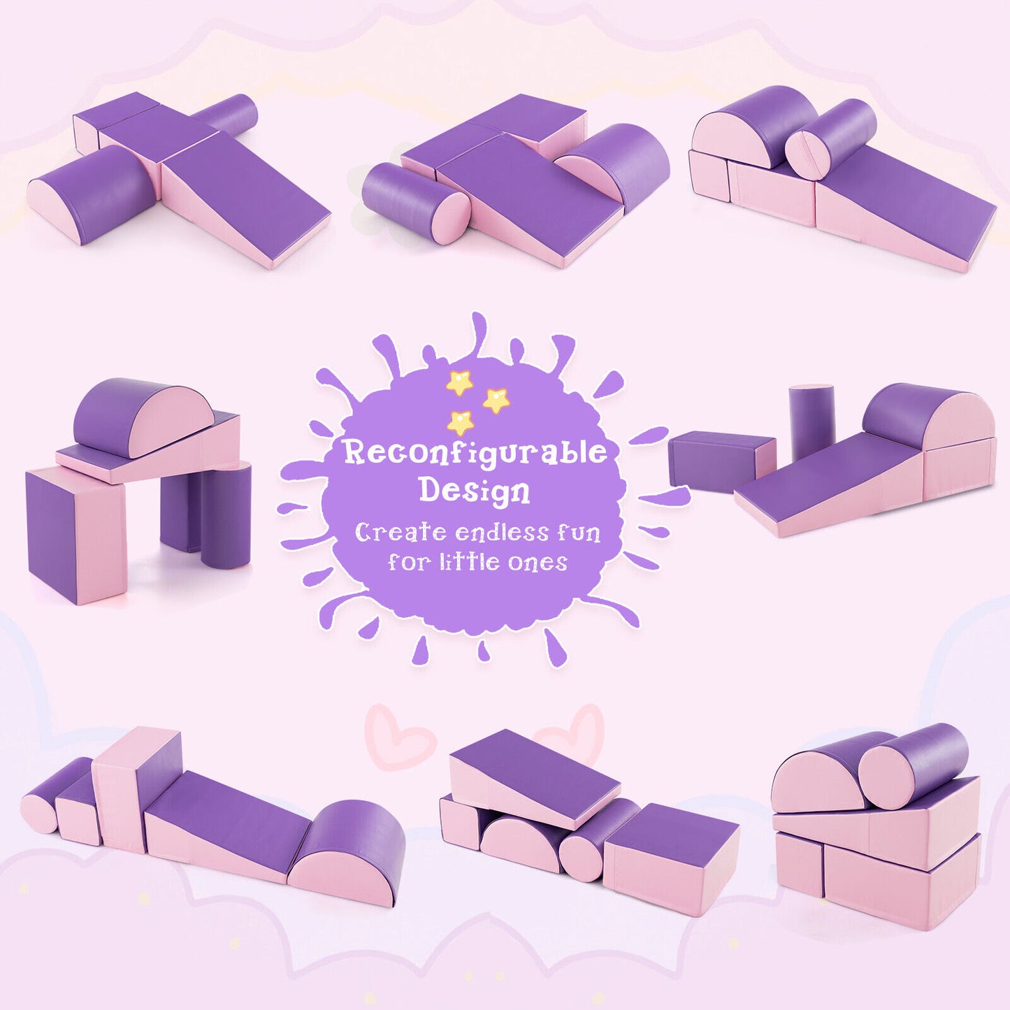 5-Piece Kids Climb And Crawl Activity Playset, Purple Climbers & Slides at Gallery Canada