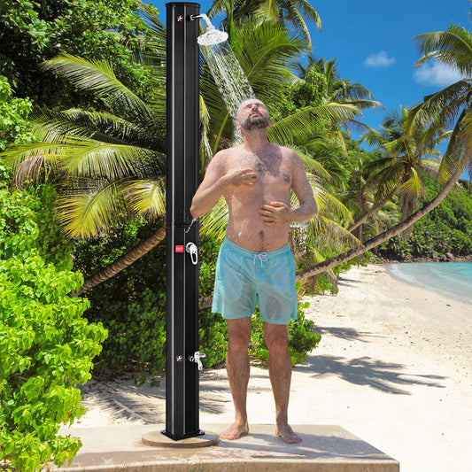 Outdoor Solar Heating Shower Head, 7.2 Ft, Black Portable Toilets & Showers Black at Gallery Canada