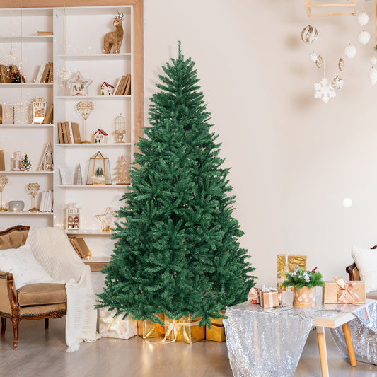 7.5 Feet Artificial Christmas Tree, Folding Metal Stand, Green Christmas Tree Green at Gallery Canada