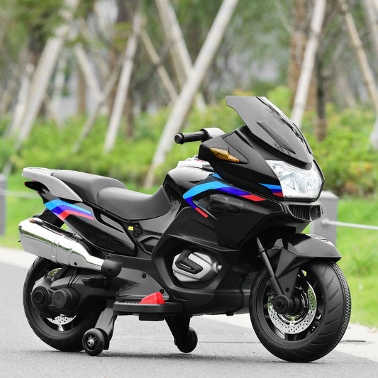 12V Kids Ride On Motorcycle Electric Motor Bike, Black Powered Ride On Toys Black at Gallery Canada