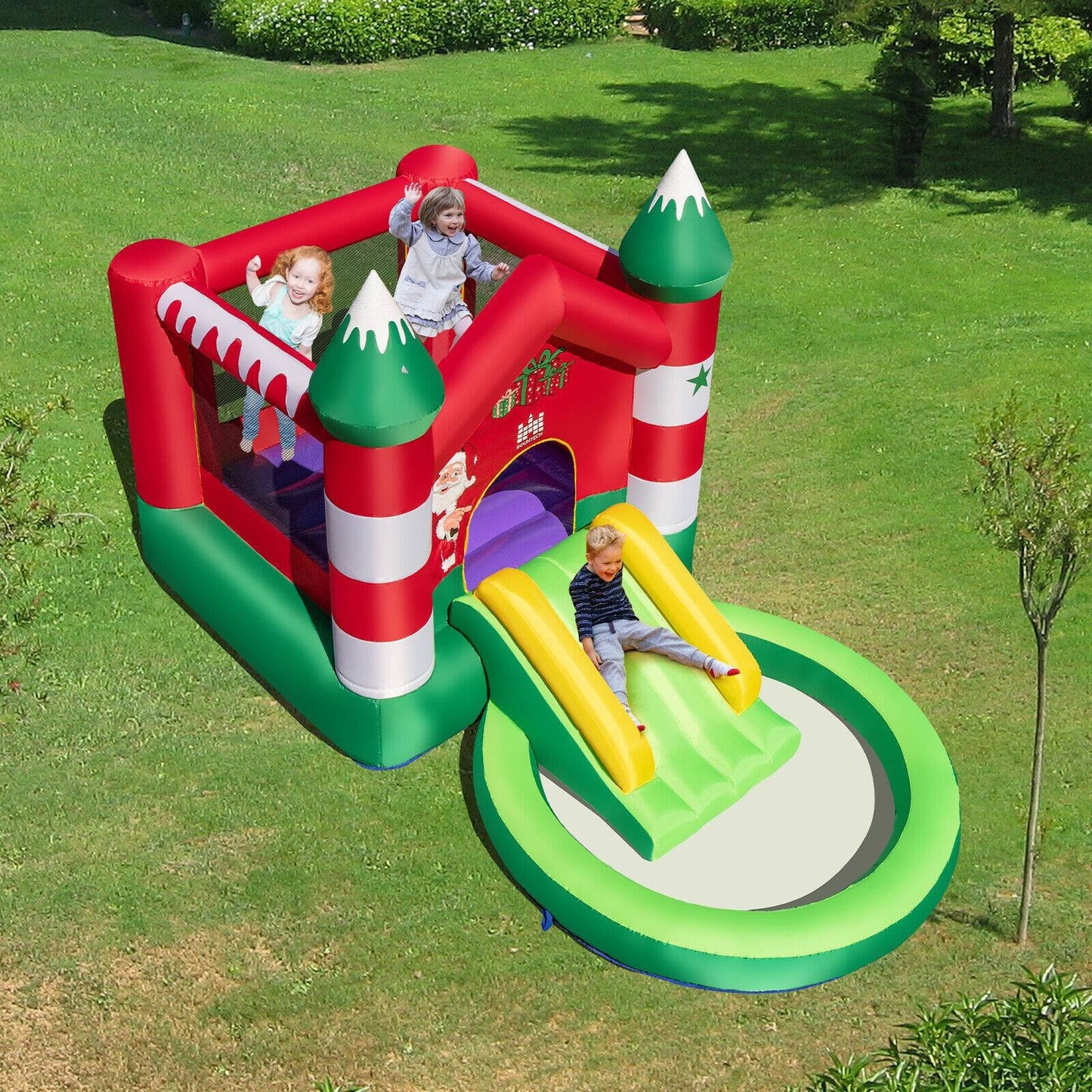 Inflatable Bounce House with Blower for Kids Aged 3-10 Years