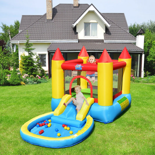 Inflatable Kids Slide Bounce House with 580w Blower Bounce House Colorful at Gallery Canada