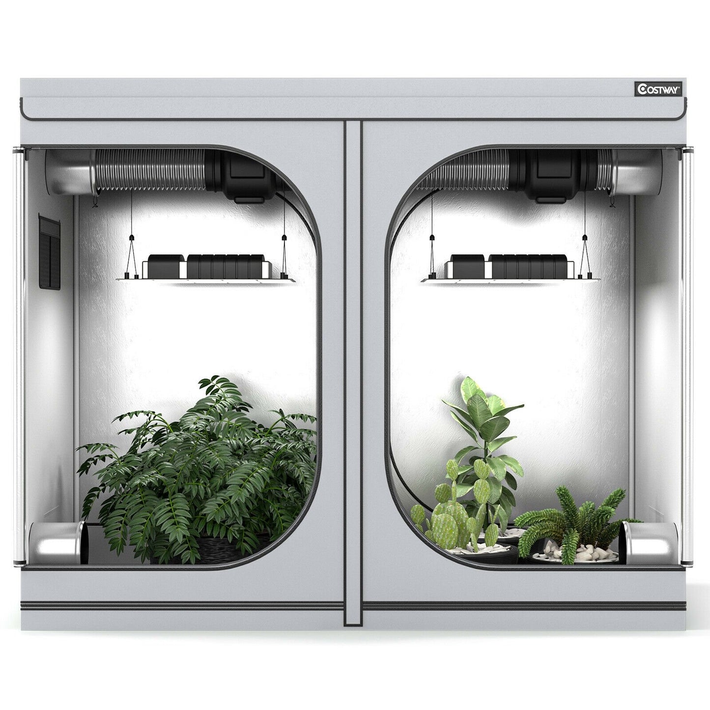 4 x 8 Grow Tent with Observation Window for Indoor Plant Growing, Gray