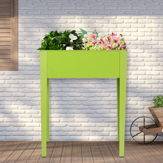 24.5 x 12.5 Inch Elevated Garden Plant Bed, Green Raised Garden Beds Green at Gallery Canada