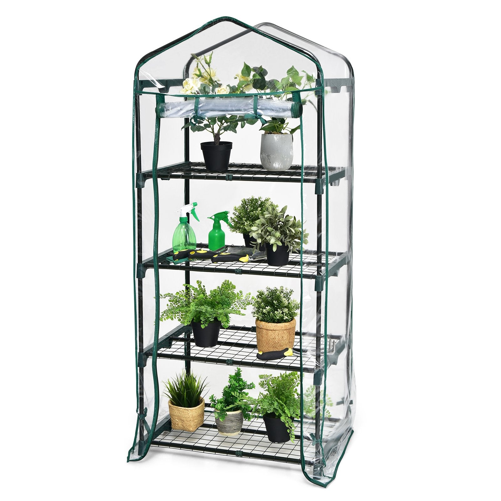 Mini Greenhouse with PVC Cover 4-Tier Portable Warm House, Transparent at Gallery Canada