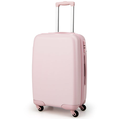 Hardside Luggage with Spinner Wheels with TSA Lock and Height Adjustable Handle, Pink