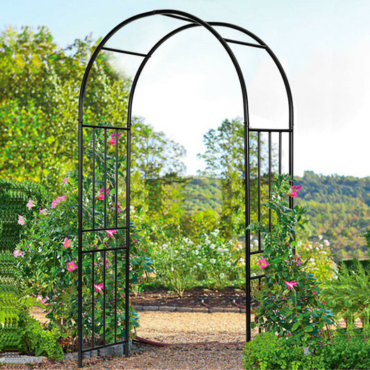 7.2 Feet Garden Decoration Climbing Plants Arch, Black Outdoor Decor Black at Gallery Canada