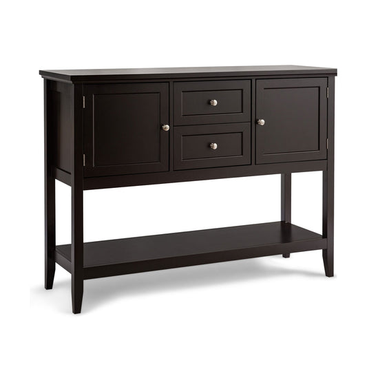 Wooden Sideboard Buffet Console Table with Drawers and Storage, Brown at Gallery Canada