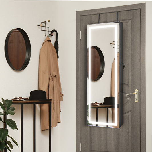 Wall Mount Touch Screen Jewelry Cabinet, Black Jewelry Armoires Black at Gallery Canada
