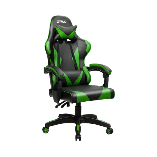 Gaming Chair Reclining Swivel with Massage Lumbar Support, Green