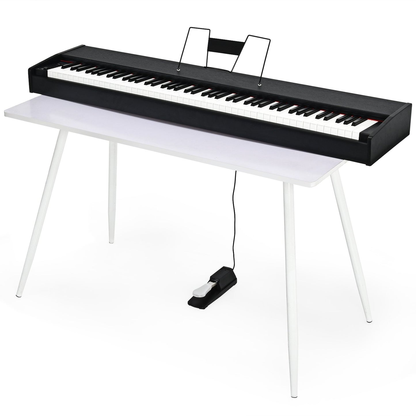 88-Key Full Size Digital Piano Weighted Keyboard with Sustain Pedal, Black