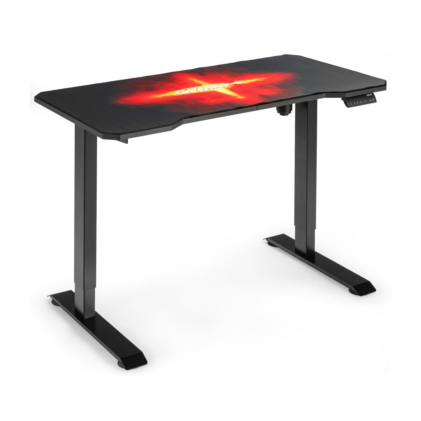 Electric Standing Gaming Desk with Height Adjustable Splice Board, Black at Gallery Canada