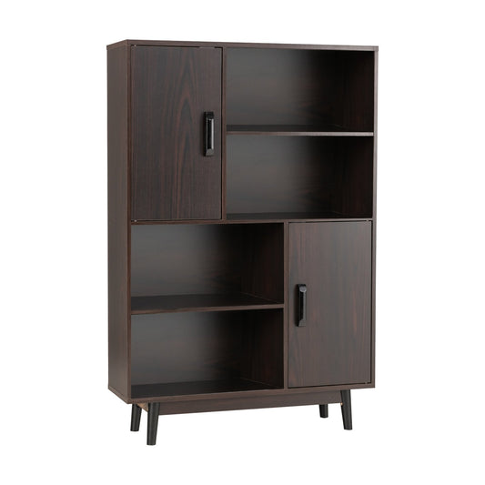 Sideboard Storage Cabinet with Door Shelf, Dark Brown
