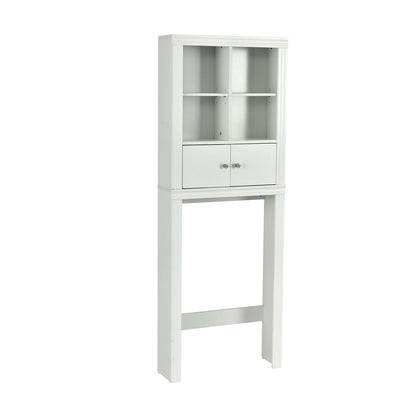 Over the Toilet Storage Cabinet with 4 Open Compartments, White