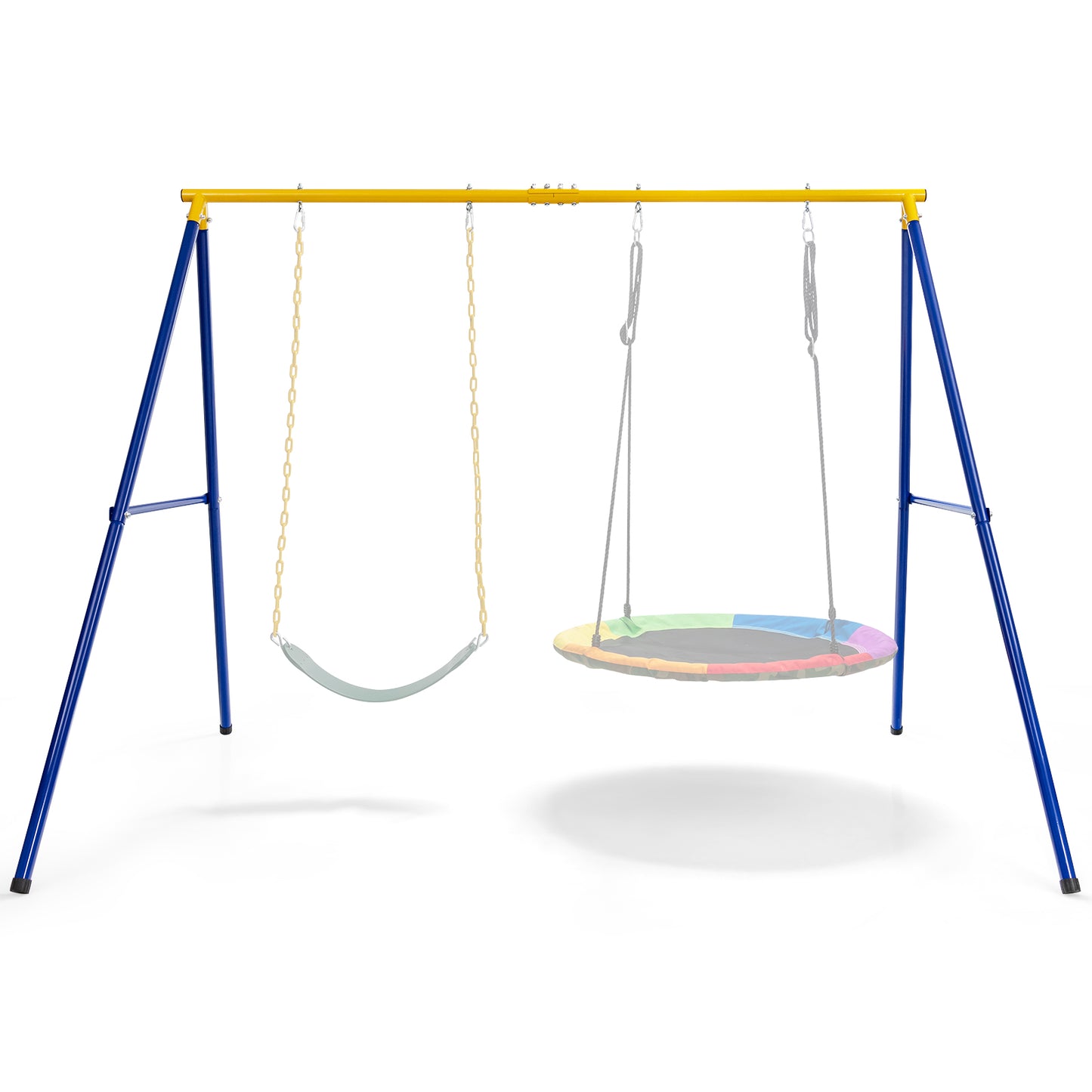 660 LBS Extra-Large A-Shaped Swing Stand with Anti-Slip Footpads (Without Seat), Yellow Swing & Playsets at Gallery Canada