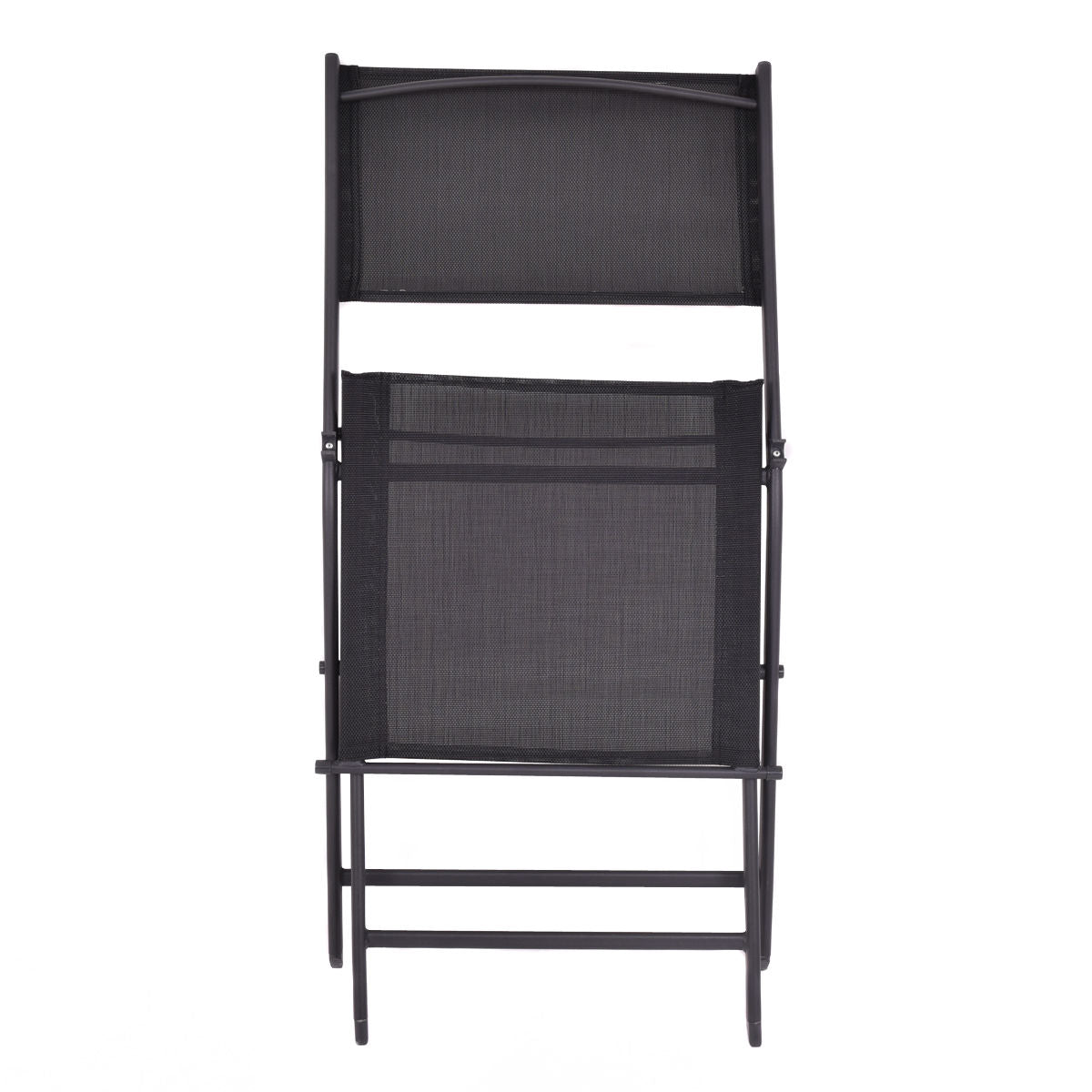 Ensemble de 4 chaises pliantes pour patio extérieur, noir