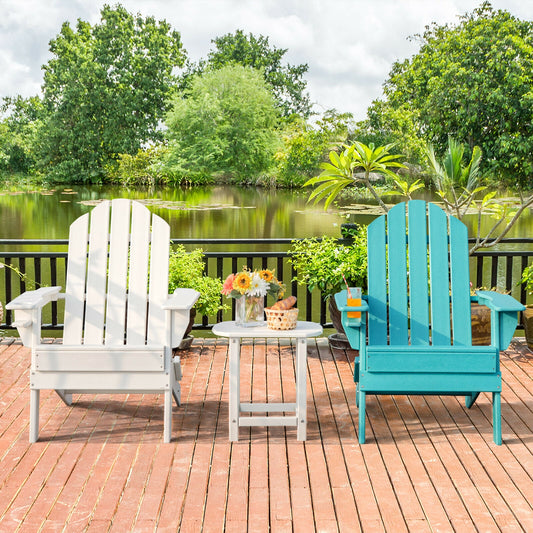 Foldable Weather Resistant Patio Chair, White Adirondack Chairs White at Gallery Canada