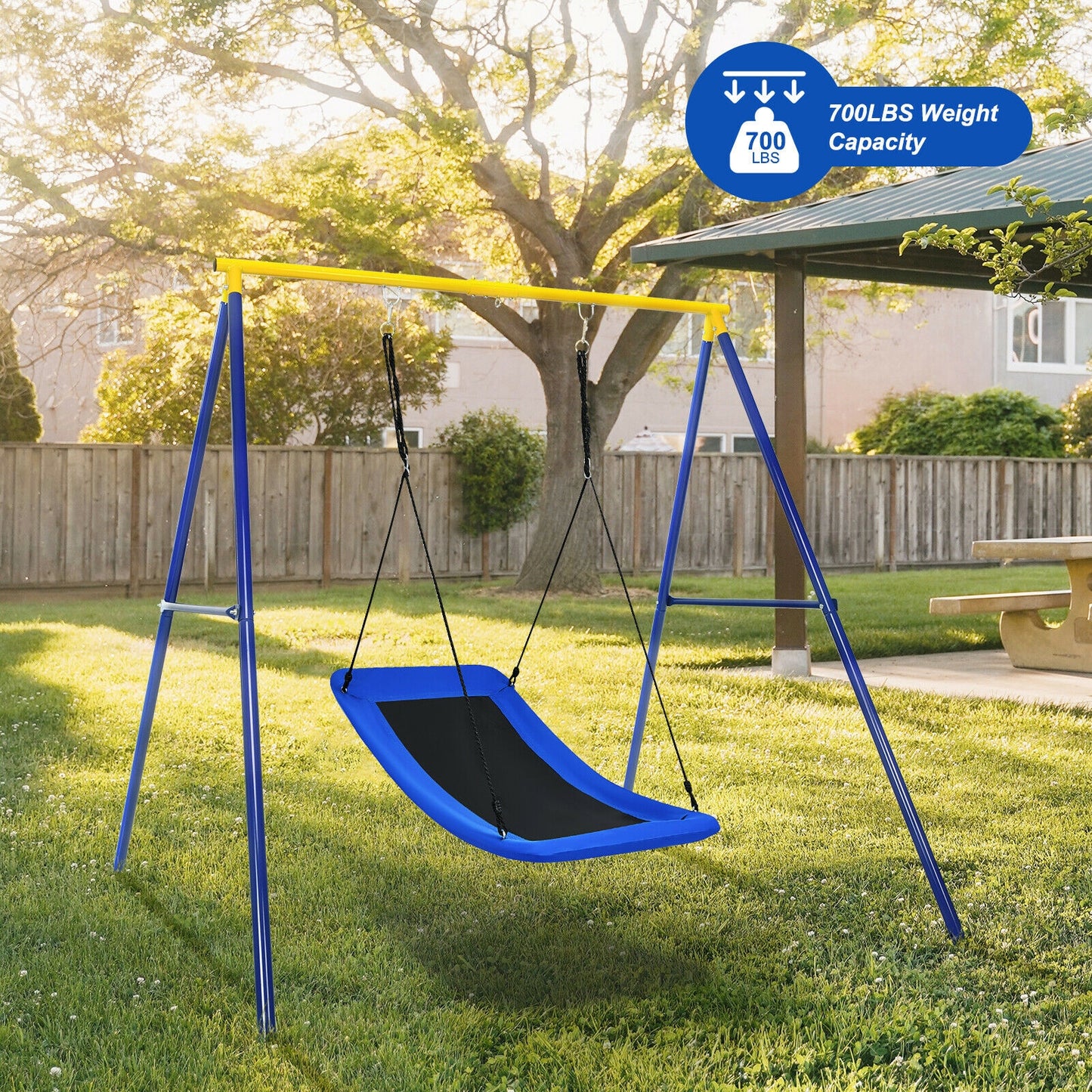 Giant 60 Inch Platform Tree Swing, 700lb Capacity, Blue Swing & Playsets at Gallery Canada