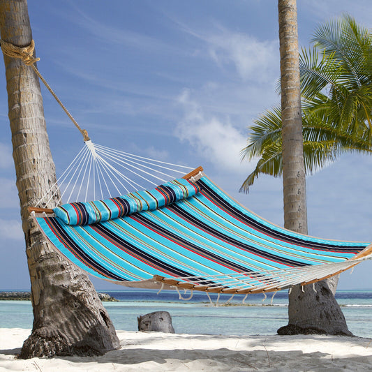 Outdoor Hammock With Detachable Pillow, Blue Hammocks Blue at Gallery Canada