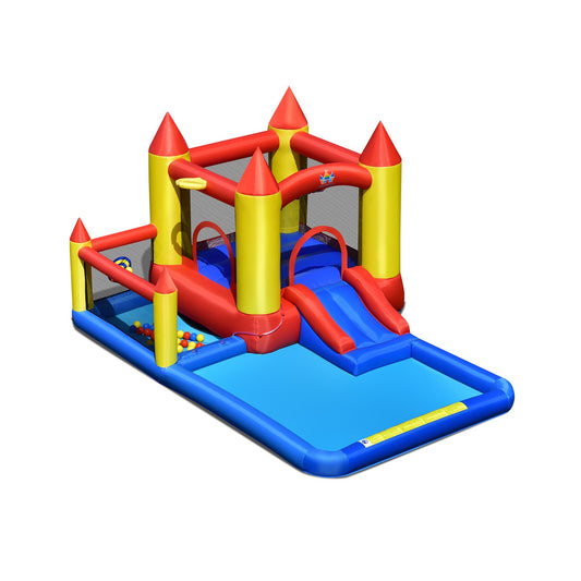 Inflatable Water Slide with Slide and Jumping Area