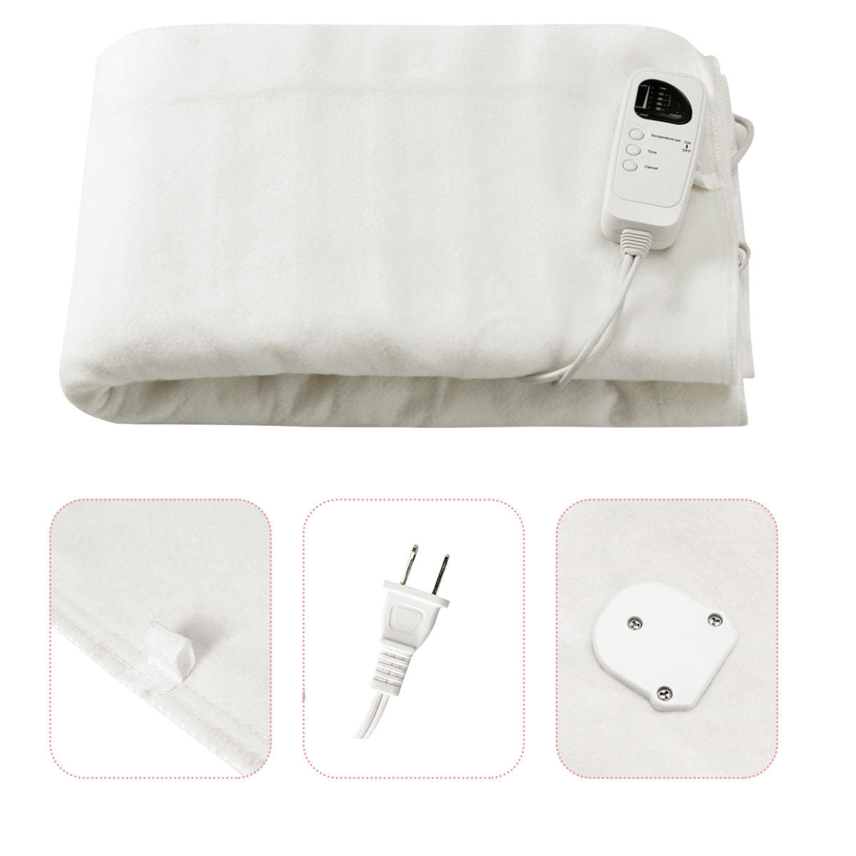 Electric Heated Blanket 5 Temperature Modes 8H Timer UL - Gallery Canada