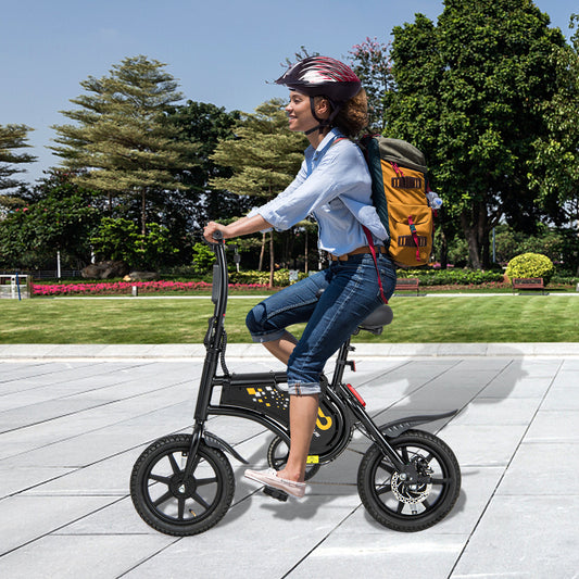 Folding Electric Bike, 350W Motor, 36V Battery, Black Exercise Machines Black at Gallery Canada