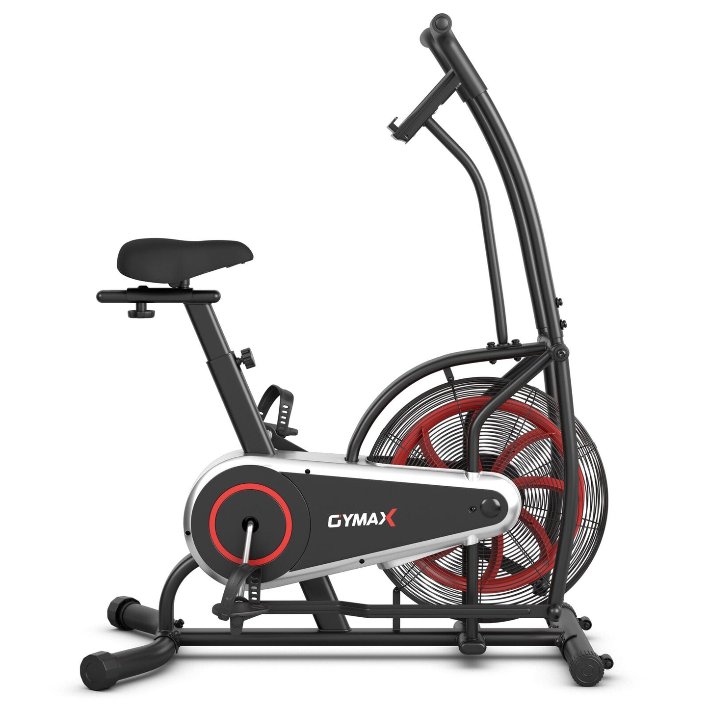 Upright Air Bike Fan Exercise Bike with Display Unlimite Resistance and Adjustable Seat, Black Exercise Bikes at Gallery Canada
