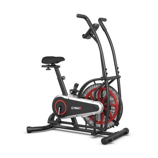 Upright Air Bike Fan Exercise Bike with Display Unlimite Resistance and Adjustable Seat, Black at Gallery Canada